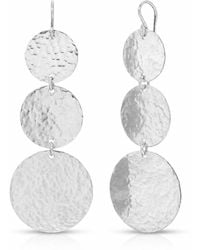 Heather Hawkins Jewelry - Tri Tiered Hand Hammered Disc Earrings - Lyst