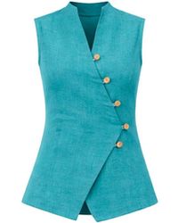 Lumina Eligma - The Isla Linen Vest Ensemble - Lyst