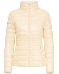 Tantra Spain Sl - Basic Metallic Anorak With Zipper Closure And Mandarin Collar, Ecru - Lyst