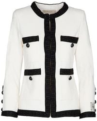 The Extreme Collection - Wool Jacket With Textured Trim And Statement Buttons Thierry - Lyst