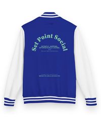 Anchor and Crew - Royal & Set Point Social Volleyball Club League Cotton Varsity Letterman - Lyst
