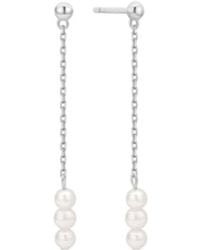 Vanhi - Eden Trio Pearl Drop Earrings - Lyst