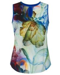 Conquista - Royal Keyhole Detail Print Top - Lyst