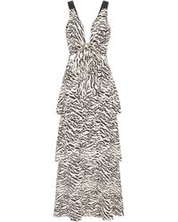 Polko - Sia Zebra Convertible Tiered Dress - Lyst
