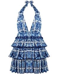 Nur Karaata - Bellano Bleu Blanc Dress - Lyst