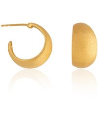 Esterah - Matte Dome Hoop Earrings - Lyst