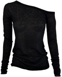 Vænn - Remsen One Shoulder Sheer Knit - Lyst