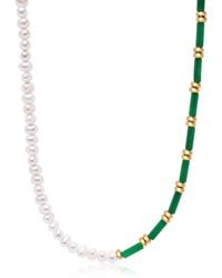 Nialaya - Pearl Choker With Agate - Lyst