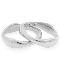 Cote Cache - Symmetry Stackable Wave Ring Set - Lyst