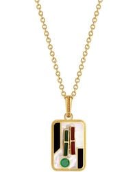 Karma and Luck - Flourishing Spirit Two Bam Multi-Stone Mahjong Necklace - Lyst