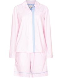 NoLoGo-chic - Stripe Stock Set Shorts Pj Cotton - Lyst