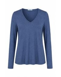 Conquista - Classic Long-Sleeve V-Neck Top - Lyst