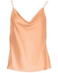 MIONÈ - Slip Blouse With Draped Detail - Lyst