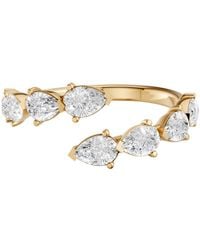 Aya Fine Jewelry - Pear Lab Diamond Open Wrap Bypass Ring - Lyst
