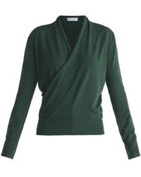 Paisie - Viscose Knitted Wrap-Front Top - Lyst