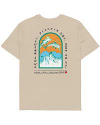Anchor and Crew - Neutrals Desert Dust Think Ocean Five Japan Gurafiku Organic Cotton T-Shirt - Lyst