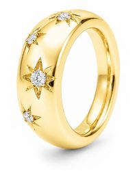 Unaloe - Quartz Starburst Wide Band Ring – Plated Sterling - Lyst