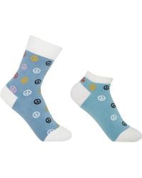Peper Harow - Made in England - Peace Luxury Crew & Trainer Socks Bundle - Lyst