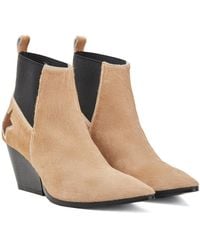 Rosamund Muir London - Neutrals Felixa Light Calf Hair With Star Ankle Boots - Lyst