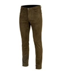 Ron Tomson - Microsuede Lightweight Tapered Pants - Lyst