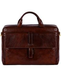 Time Resistance - Large Leather Briefcase Laptop Bag - Lyst