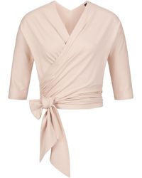 Marianna Déri - Neutrals Wrap Top Nude - Lyst