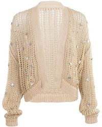Saachi - Coastal Shell Sequin Cardigan - Lyst