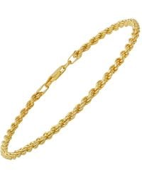 Kylie Harper - 8.5 Italian Diamond-Cut Rope Chain Bracelet - Lyst