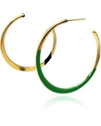 Michael Nash Jewelry - Ellery And Enamel Hoop Eqrrings - Lyst