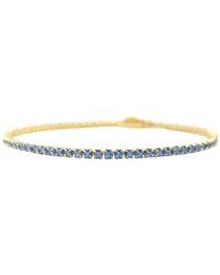 Sophelia - Aquamarine March Birthstone Dainty Tennis Bracelet - Lyst