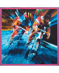 Otway & Orford - 'Break Away' Cycling Silk Pocket Square. Full-Size - Lyst