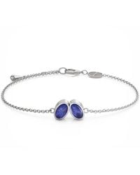 Linda Fiore - You & Me Baby Sterling Bracelet With Lapis Lazuli Stones - Lyst