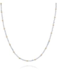 Nellou Jewellery - Aquamarine March Birthstone Orbit Necklace - Lyst