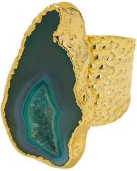 YAA YAA LONDON - Mega Gemstone Statement Ring - Lyst
