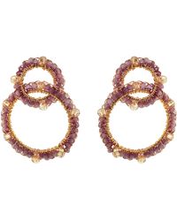 Lavish by Tricia Milaneze - Rose Breeze Mix High Roller Handmade Crochet Earrings - Lyst