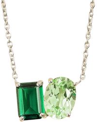 Juvetti - Buchon Necklace Set With Emerald & Sapphire - Lyst