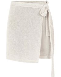 SALANIDA - Mare 100% Linen Wrap Skirt - Lyst