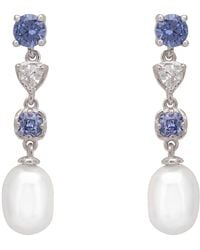LÁTELITA London - Pearl Whisper Drop Earrings Tanzanite - Lyst