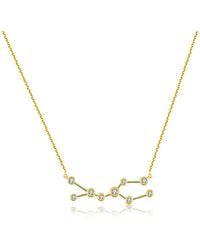Genevieve Collection - Gemini Zodiac Constellation Necklace 18K & Diamond - Lyst