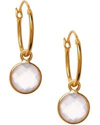 Goddess Charms - Rose Quartz Power Stone Earrings - Lyst
