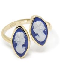 Vintouch Italy - Mariana-Plated Cameo Ring - Lyst