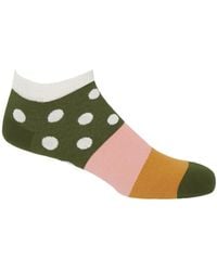 Peper Harow - Made in England - Mayfair Trainer Socks – Cream - Lyst