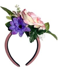 Natalia Petruch - Rosalie Velvet Flower Oversized Headband - Lyst