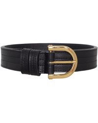 BeltBe - Arch Metal Buckle Leather Belt - Lyst