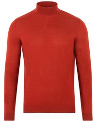 Paul James Knitwear - Extra Fine Merino Wool Shaw Mock Turtleneck Jumper - Lyst