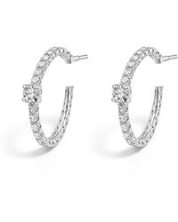 Maison De Gala - Crystal Accent Hoop Earrings - Lyst