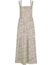 Hortons England - Floral Double Strap Maxi Dress - Lyst