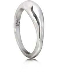 The Jewellery Store London - Plain Dome Signet Ring - Lyst