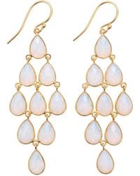 LÁTELITA London - Erviola Gemstone Cascade Earrings Opal - Lyst