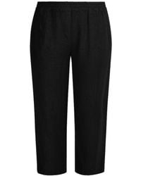 Haris Cotton - Solid Wide Leg Linen Pants With Slant Pocket - Lyst